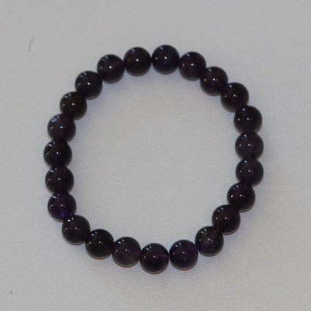 Bracelet Améthyste 8mm | Pierre Naturelle Apaisante